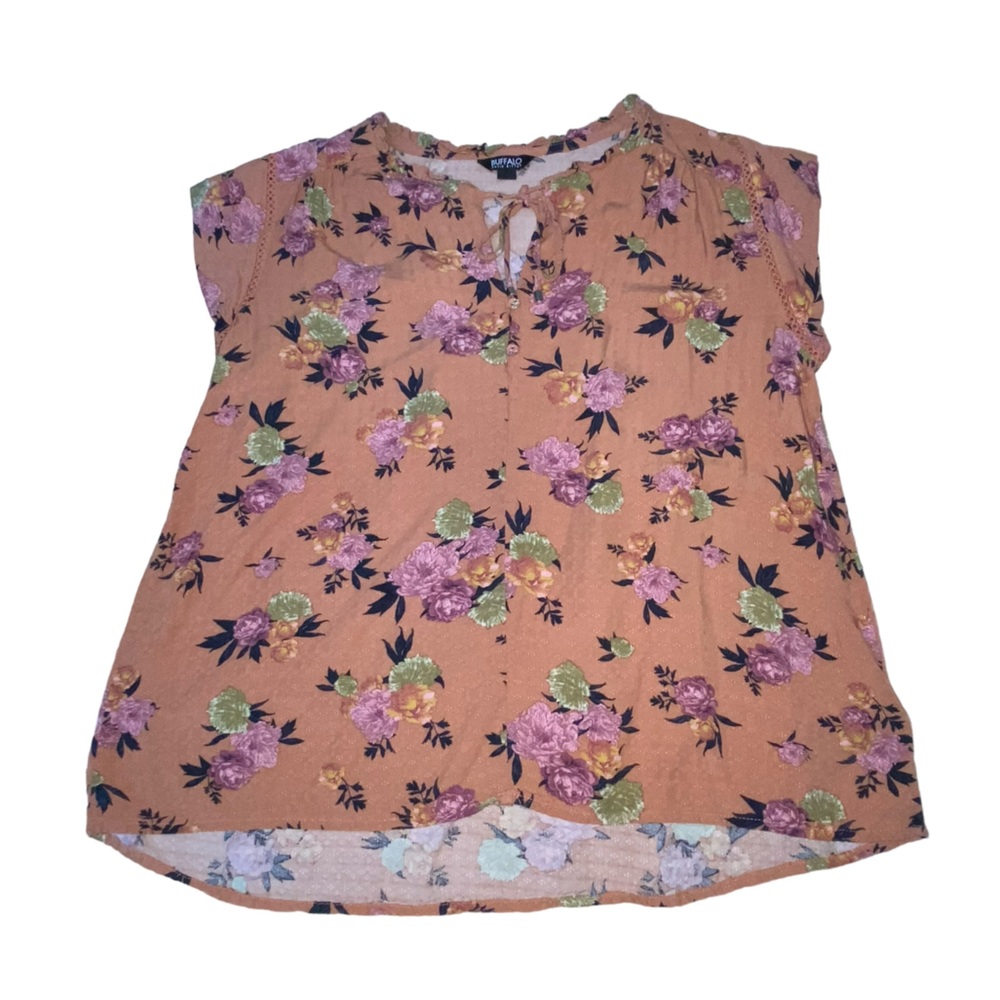 Buffalo David Bitton Floral Multi Color Viscose Top Blouse - Women’s Small - Picture 13 of 13
